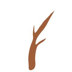 Illustration of a Brown Tree Branch