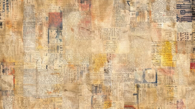 Newspaper Paper Grunge Aged Newsprint Pattern Background Vintage Old  Newspapers Stock Illustration by ©OlgaZe #654921376