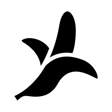 black peeled banana icon clip art preview