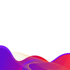 Abstract wavy gradient business corner border