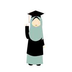 Faceless Muslim Woman Graduation