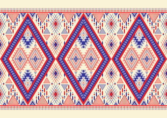 Aztec geometric print. Seamless pattern in tribal. American patterns. Abstract background with ethnic Aztec ornament. Geometric ethnic pattern. Design for background, wallpaper, Fabric, and clothing.