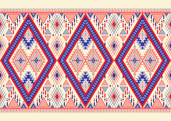 Aztec geometric print. Seamless pattern in tribal. American patterns. Abstract background with ethnic Aztec ornament. Geometric ethnic pattern. Design for background, wallpaper, Fabric, and clothing.