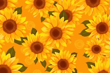 Sunflower background. Illustration sunflower wallpaper background. Generative AI.