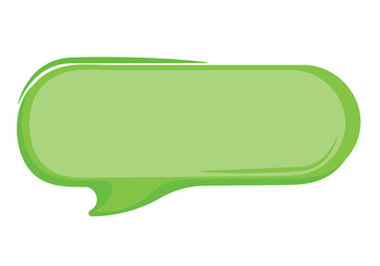 Hand Drawing Speech Bubble Talk for Messages in Green Animated Vector Imagee