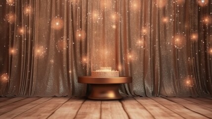 Stage with light, Grand and exclusive textured background (Ai generated)