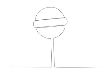 Vector lollipop chupachups sweetness as a gift linear doodle style
