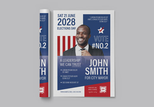 Election Campaign Political Flyer Poster Layout