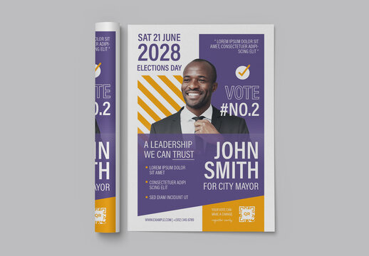 Political Campaign Election Flyer Poster Layout