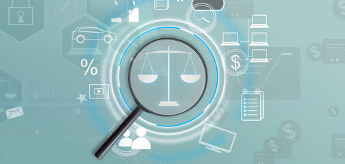 Obraz premium Feasibility study, business investment concept. Assessing the practicality of a proposed plan or project for launching a new business or adopting a new product line. Magnifier and feasibility icon.