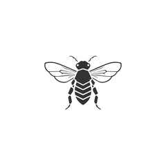 Bee Gradient color logo and white Background. Honey bee logo. Hand drawn engraving style illustrations. Bee logo vector minimalist graphic vector.  golden color and others color 