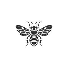 Honey bee logo. Hand drawn engraving style illustrations. Bee logo vector minimalist graphic vector.  bee vector free
