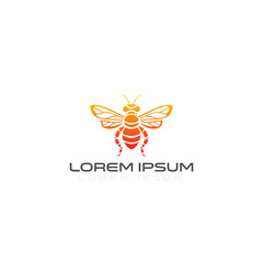 Professional Honey bee logo. Hand drawn engraving style illustrations. Bee logo vector minimalist graphic vector. 