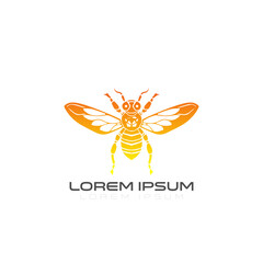 Business Honey bee logo. Creative Hand drawn engraving style illustrations. Bee logo vector minimalist graphic vector. colorfull logo