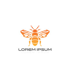 Business Honey bee logo. Creative Hand drawn engraving style illustrations. Bee logo vector minimalist graphic vector. colorfull logo