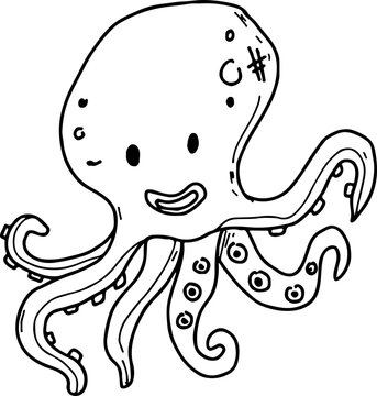 hand drawn octopus