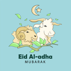 Happy Eid Al- adha vector illustration