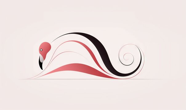  a stylized image of a bird with long black and red hair.  generative ai