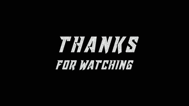 Thank you thanks for watching youtube outro video motion animated with black background and youtube end video animation text like comment share subscribe.