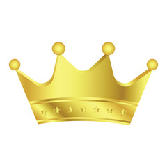 Golden King And Queen Crown Icon, Royals Princes Crown Symbol, Design Elements, Wealth and Expensive Sign