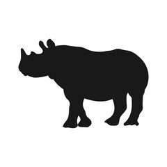 Rhinoceros. Isolated icon on a white background