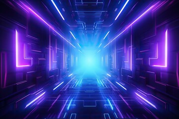 Abstract sci-fi background material,technology neon background