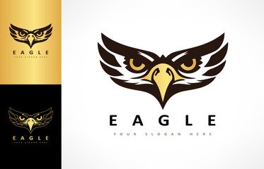 Eagle logo bird vector. Animal design.