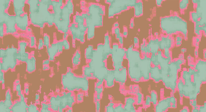 Abstract floral print with eucalyptus branch, geometric shapes and golden elements on white background. Watercolor seamless pattern. Hand drawn marble illustration. Mixed media art