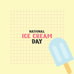 national ice cream day design minimalist vector
