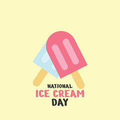 national ice cream day design minimalist vector