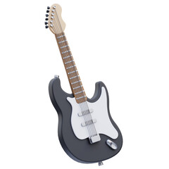 Fototapeta na wymiar Electrical Guitar Music Tools 3D illustration