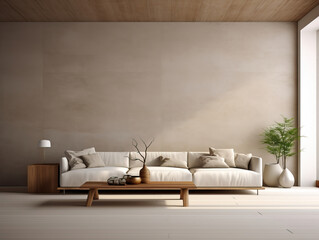 Minimalist Modern Living Room , Mockups Design 3D, HD
