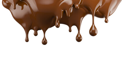 Abstract Chocolate Background, Chocolate sauce melted and splash 3d illustration.