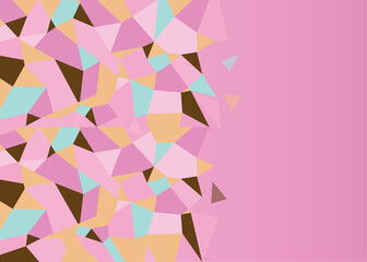 Abstract Polygon geometric background purple green pink colorful eps illustration, polygon ice cream color