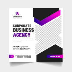 Corporate social media post template and corporate business digital marketing agency