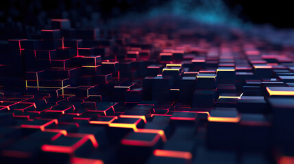 Obraz premium Modern digital abstract 3D background