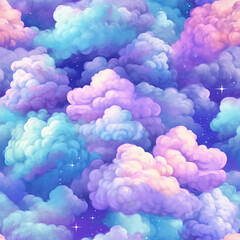 seamless background with clouds Ai generative