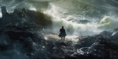 Obraz premium Human activity outdoor - Generative AI