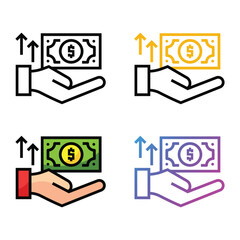 Obraz premium Profit icon design in four variation color