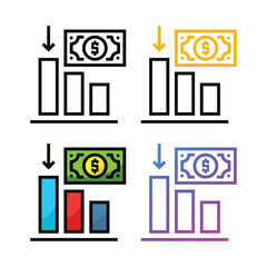 Fototapeta premium Losses icon design in four variation color