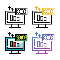Obraz premium Profit icon design in four variation color