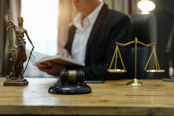 Lawyers having  Concepts of  Legal services at the law office