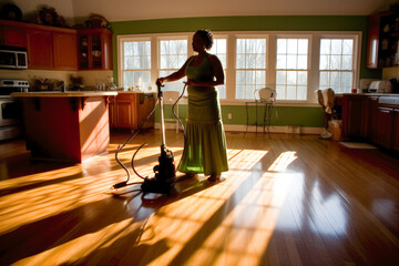 Fototapeta premium People engaged in housework - Generative AI
