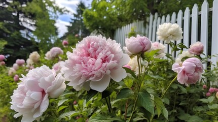 Obraz premium beautiful peonies in the garden