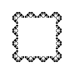 black and white frame vector flat