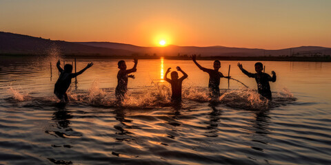 Relaxing activity for a family - Generative AI