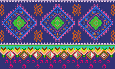 seamless knitted pattern with flowers