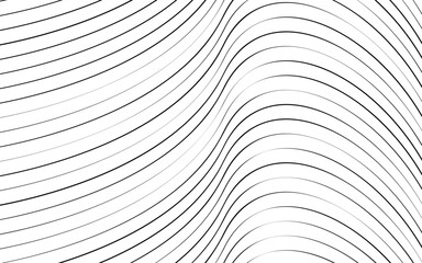 Abstract lining pattern background, black wavy stripes