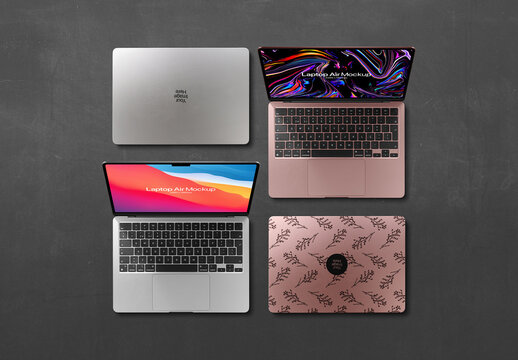 Laptop Air Mockup Cover Open