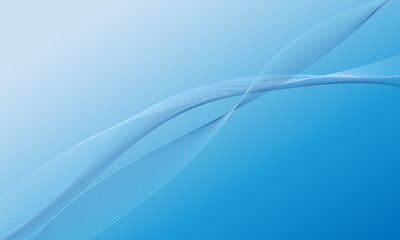 Fototapeta premium blue curves wave lines soft gradient abstract background